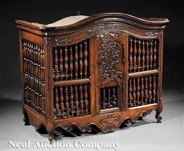 Appraisal: A Good Louis XV Carved Fruitwood Paneti re th c