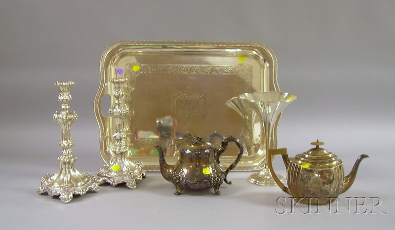 Appraisal: Six Silver and Silver Plated Serving and Table Items a