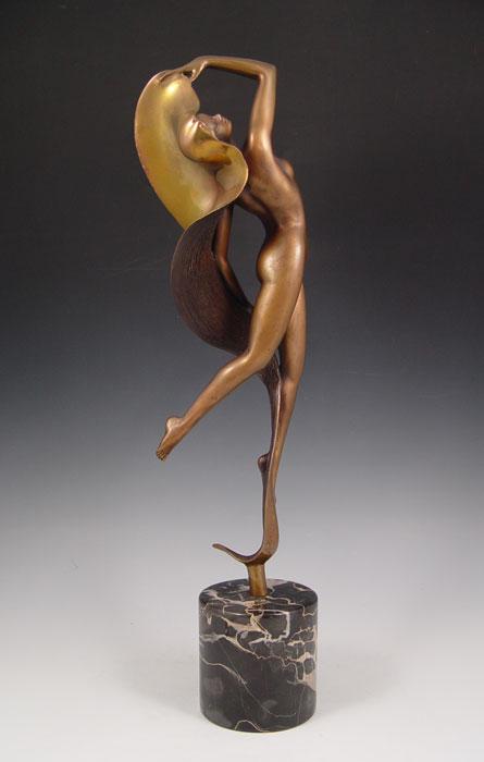 Appraisal: BASSO Angelo Italian - Bronze Dancer '' h affixed to