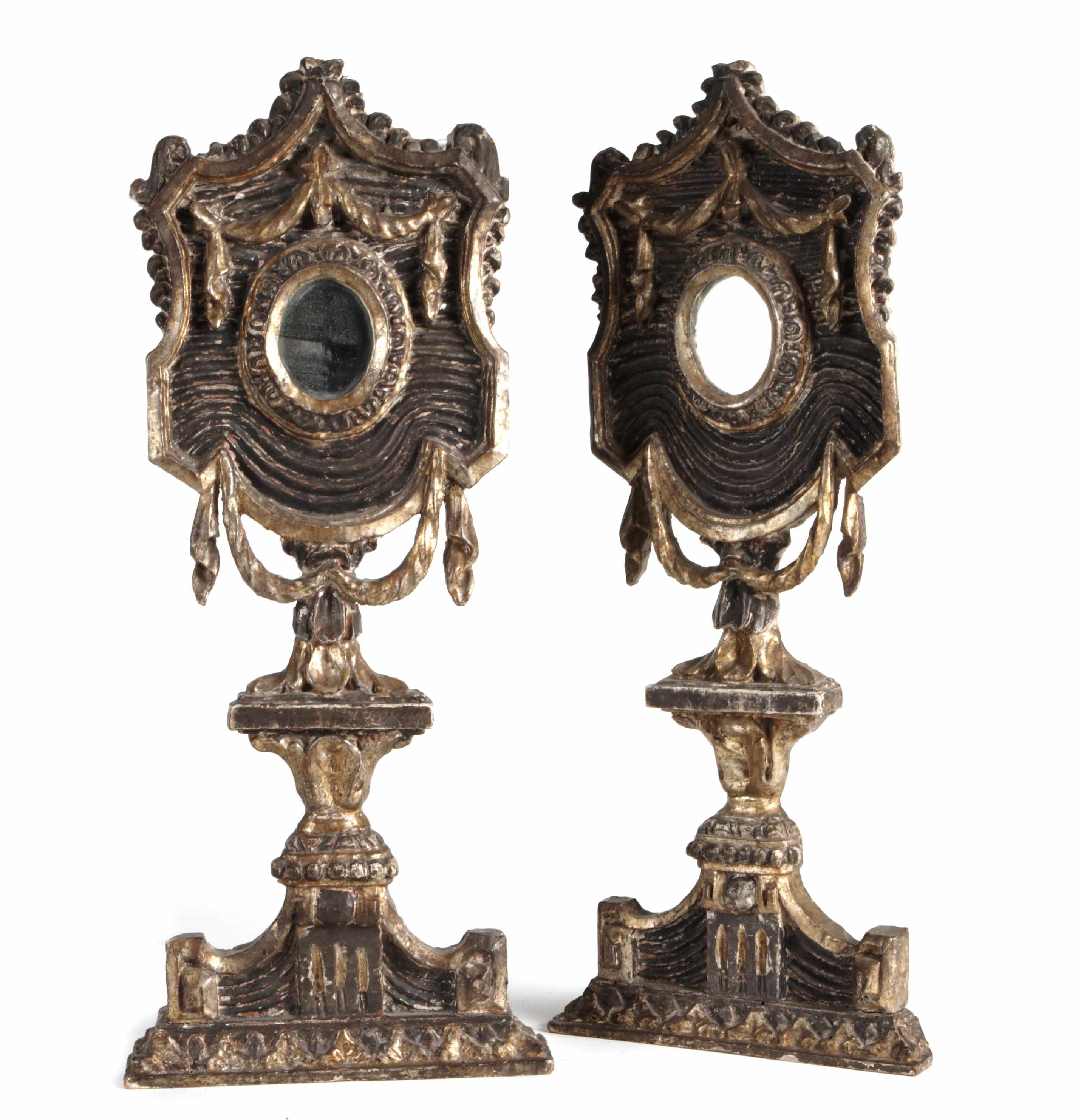 Appraisal: A pair of Italian parcel gilt painted monstrances th th