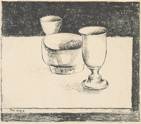 Appraisal: Max Weber The Pewter Cup R Lithograph printed on wove