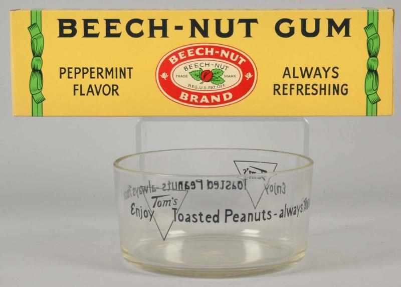 Appraisal: Beech Nut Gum Display Box Tom's Peanuts Bowl s Little