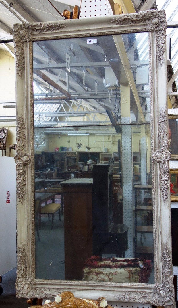 Appraisal: A th century French rectangular wall mirror with moulded frame