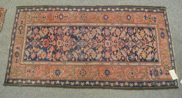 Appraisal: x Hamadan throw rug worn Estimate -