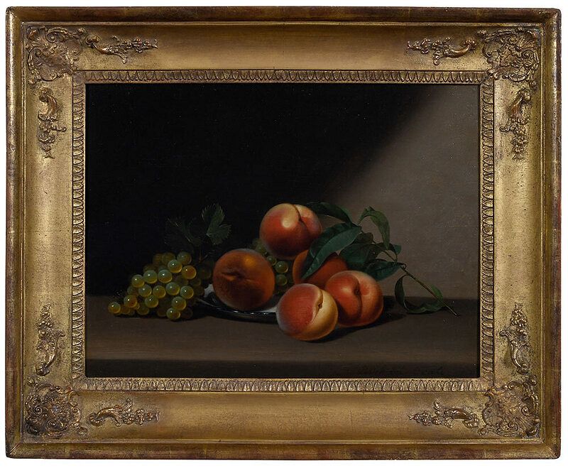 Appraisal: Raphaelle Peale American - Still Life with Peaches and Grapes