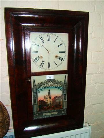 Appraisal: A th Century American mahogany ogee wall clock by Sperry