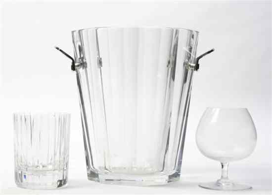 Appraisal: A Collection of Baccarat Glass Articles comprising an ice bucket