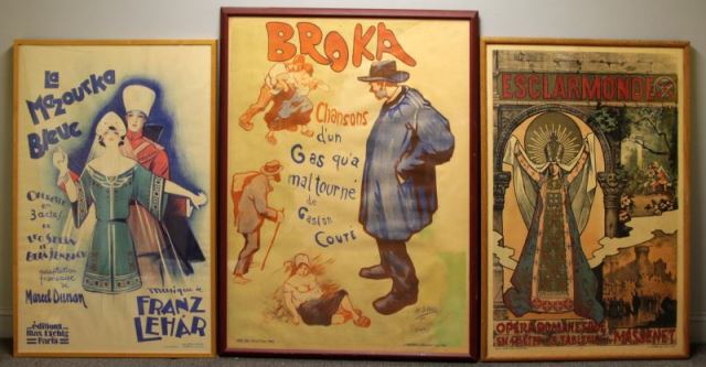 Appraisal: Lot of Vintage French Lithograph TheatricalPosters La Mazourka Bleue by