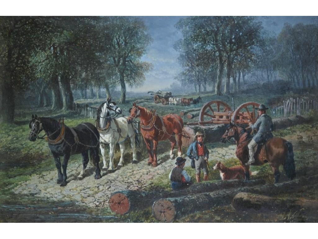 Appraisal: J F HERRING JIN - OIL PAINTING ON CANVASRural scene