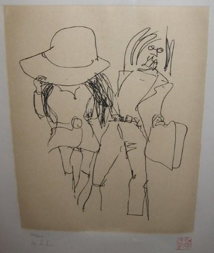 Appraisal: John Lennon British - THE HONEYMOON Lithograph Signed stamped and