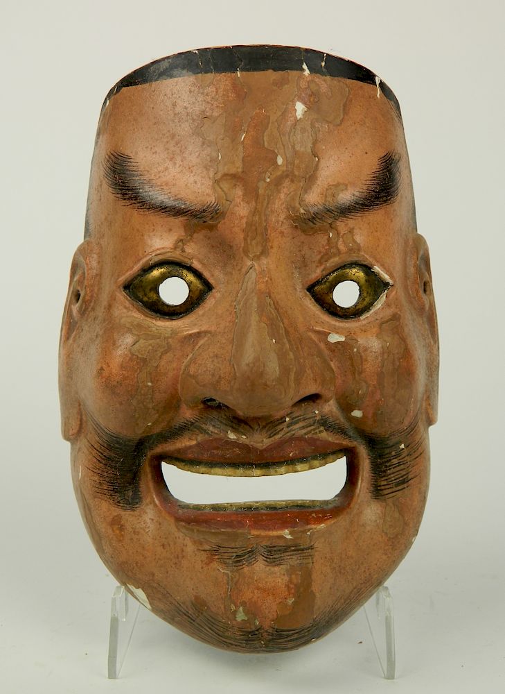 Appraisal: th c Noh mask th c Noh mask- Tenjin- painted