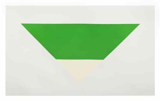 Appraisal: Ellsworth Kelly American b Green White colored lithograph edition signed