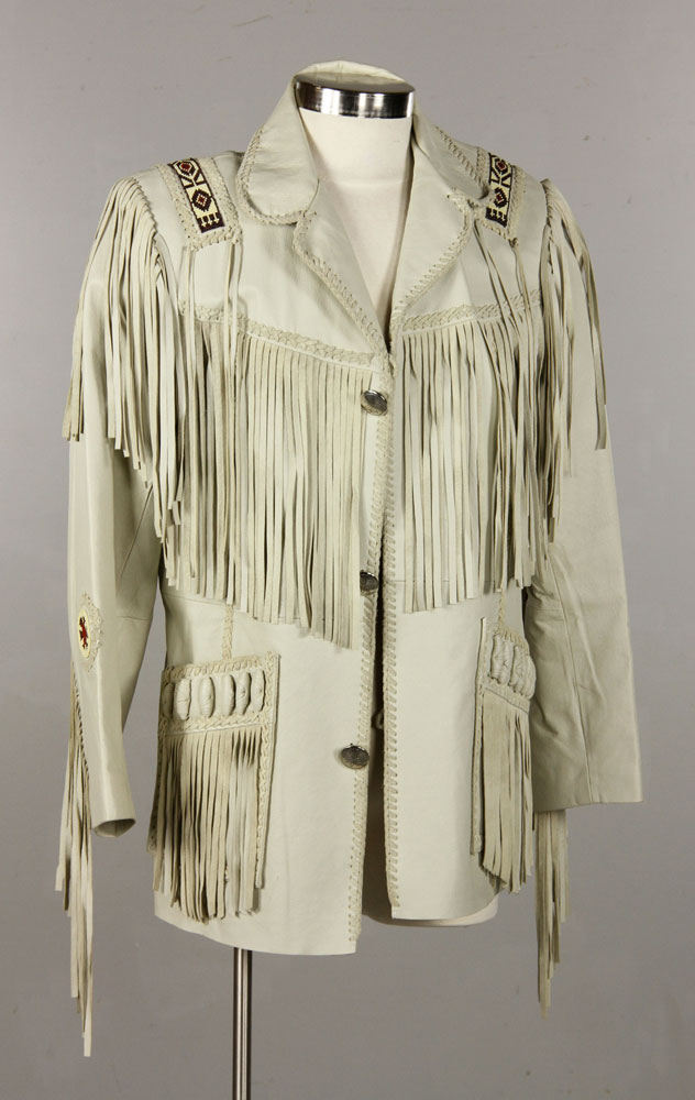 Appraisal: - Rex Trailer's Leather Fringe Jacket Rex Trailer's Native American