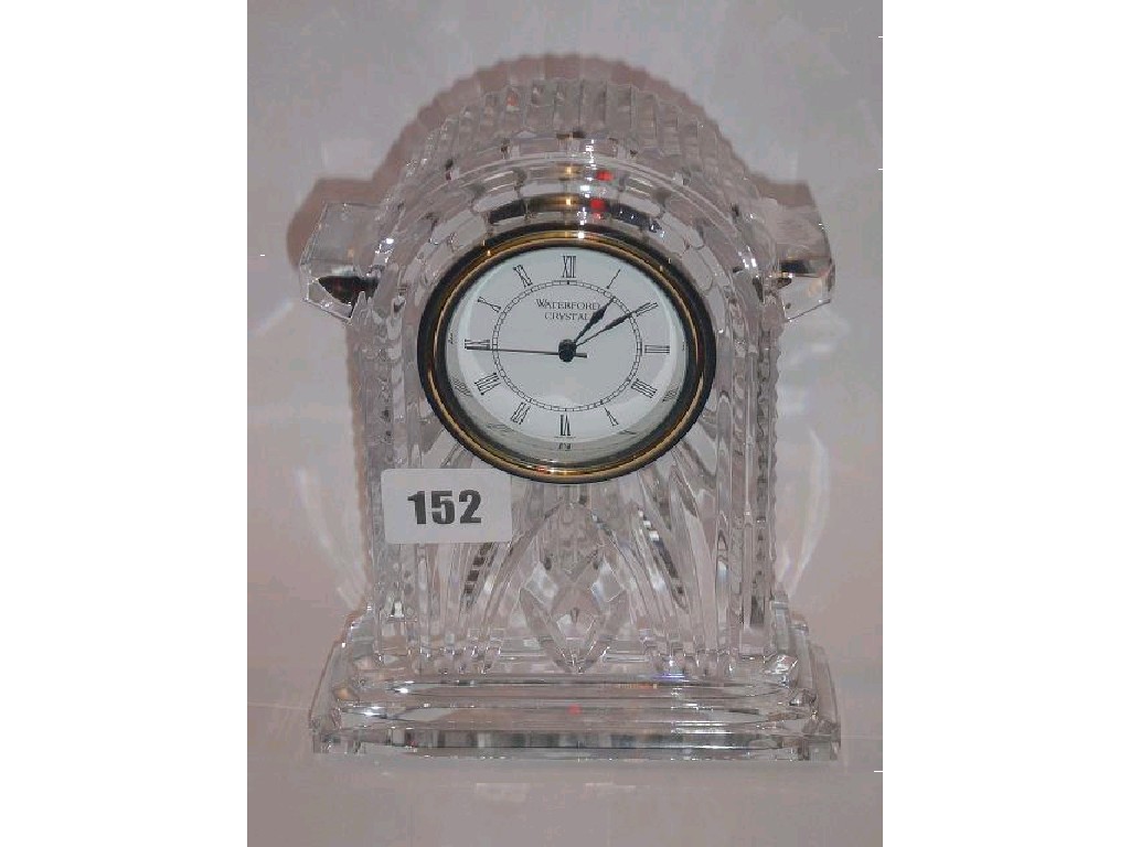 Appraisal: A Waterford Crystal cased mantle clock produced by Danbury Mint