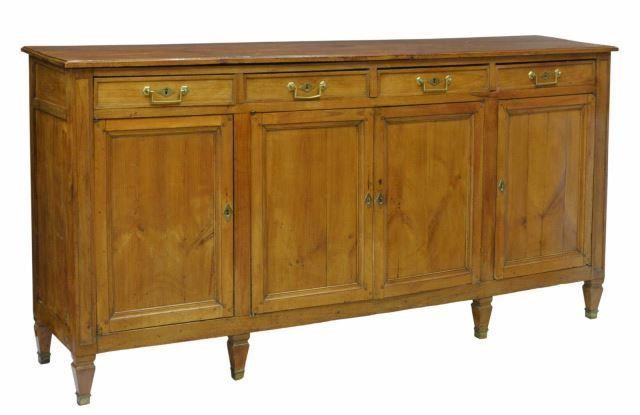 Appraisal: French Louis XVI fruitwood sideboard th th c long rectangular