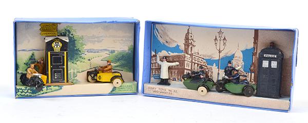 Appraisal: DINKY PRE-WAR POLICE SET AND A A SET BOTH IN