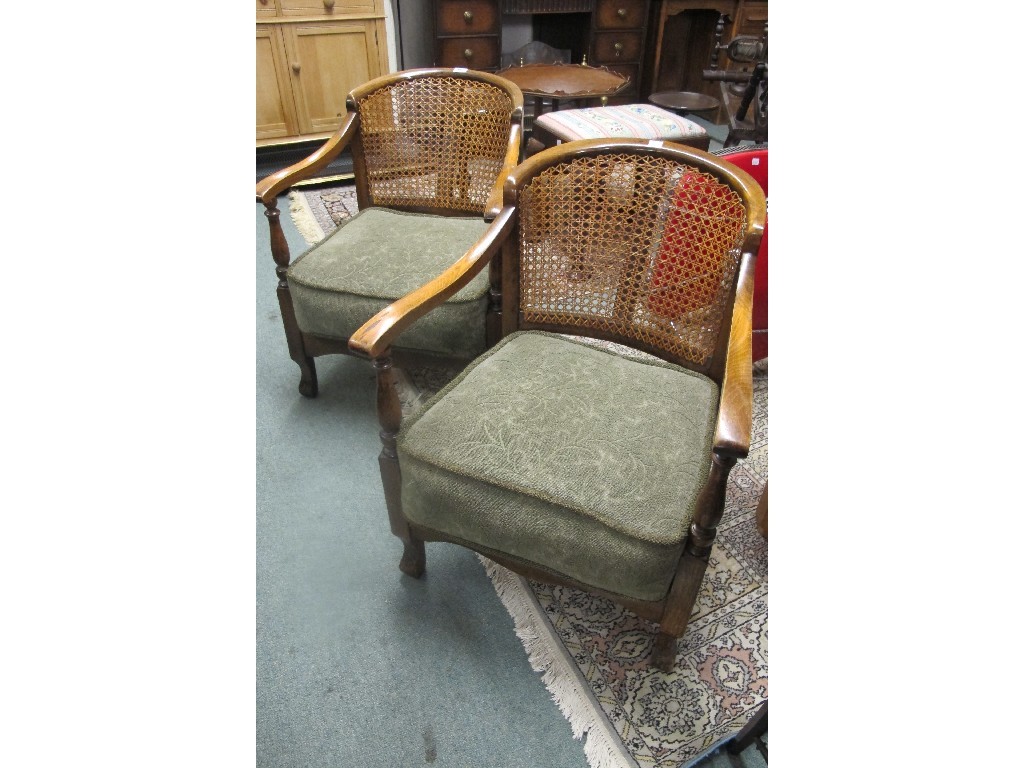 Appraisal: Pair of Bergere armchairs