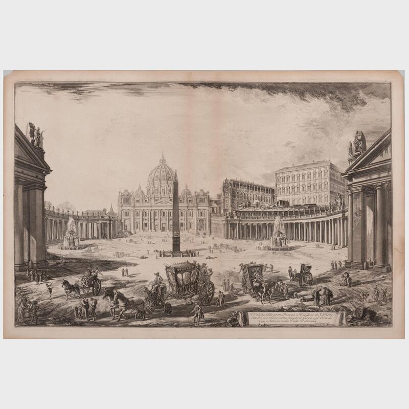 Appraisal: Francesco Piranesi - Veduta della gran Piazza e Basilica di