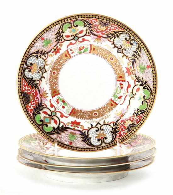 Appraisal: Barr Flight Barr porcelain plates circa - ornate wide border