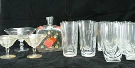 Appraisal: A pair of T Webb Corbett Stourbridge etched crystal bon