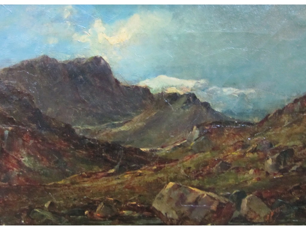 Appraisal: ALEXANDER FRASER JNR RSA RSW - Oil on canvas mountain