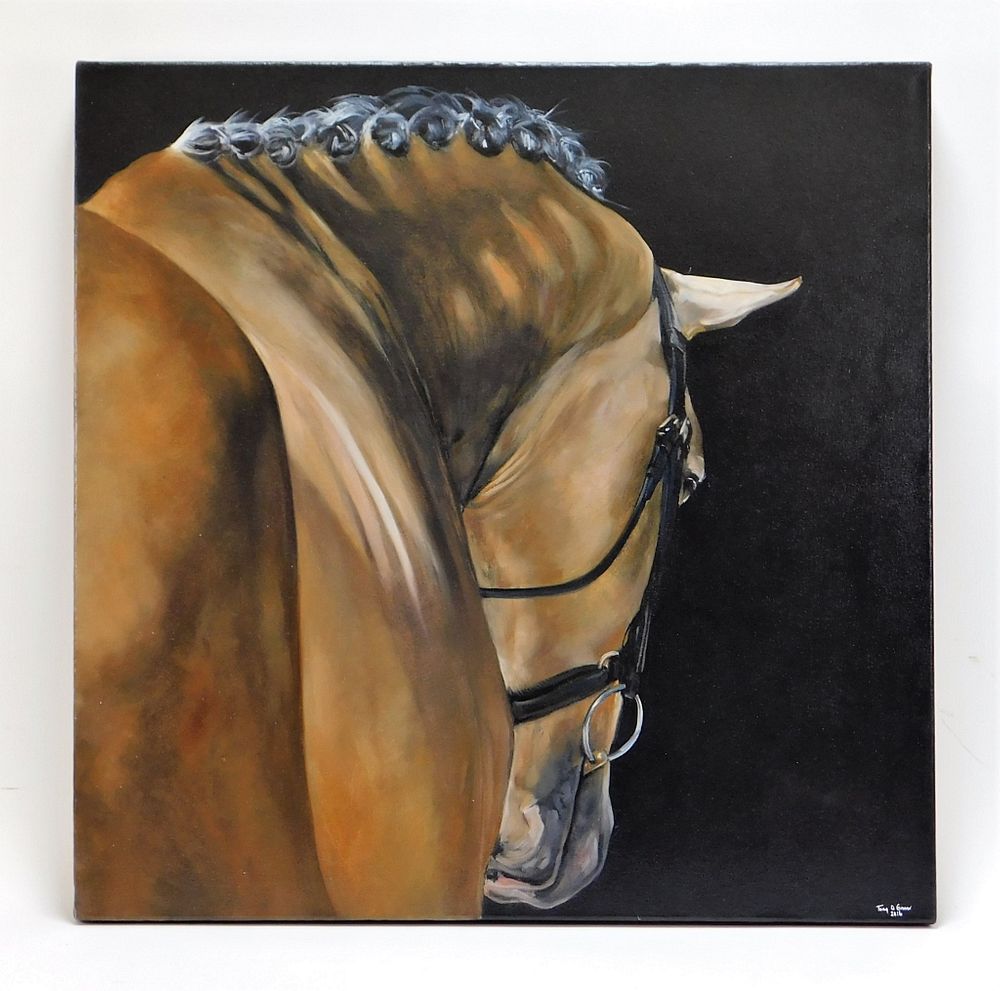 Appraisal: Tony O'Connor Equine Show Time Painting Tony O'Connor Ireland Contemporary