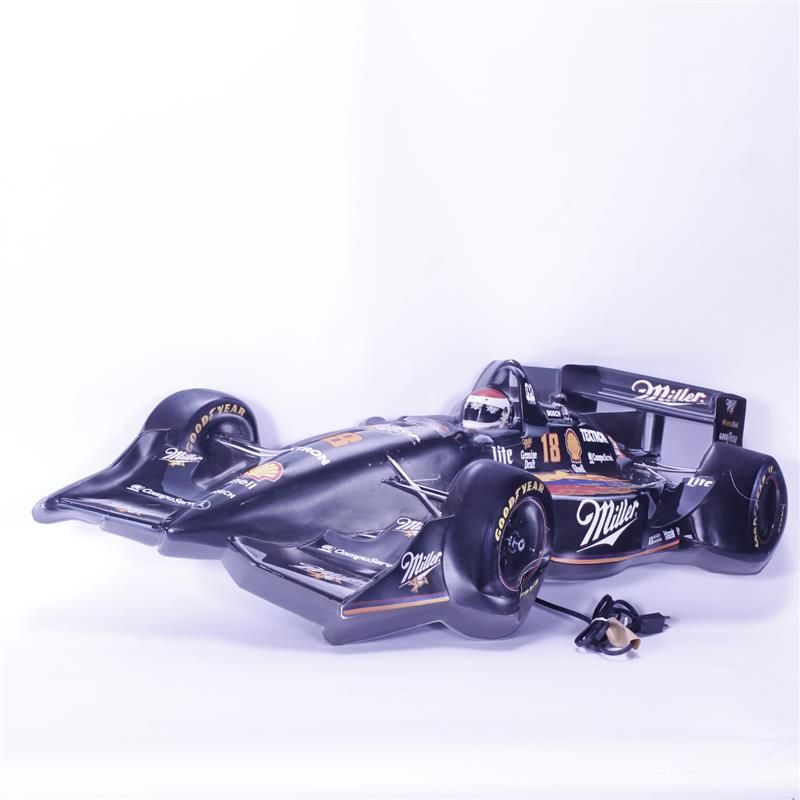 Appraisal: Indy Car Light Up Miller Genuine Draft - Dimensional Sign