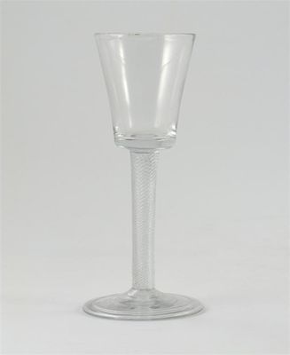 Appraisal: A wine glass with bucket-shaped bowl raised on an dense