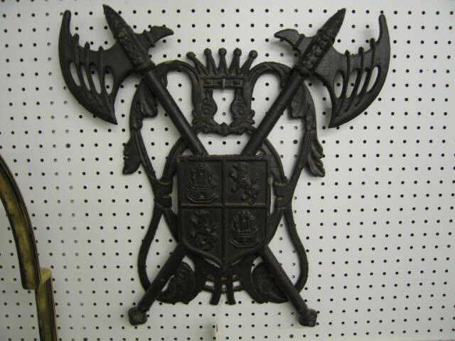 Appraisal: Iron Shield Coat of Arms across