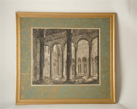 Appraisal: Luigi Rossini Rome - Rovina di S Paolo Engraving Dated