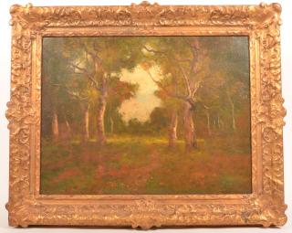 Appraisal: Max Weyl Autumn Woodland Painting Large Oil on Canvas Autumn