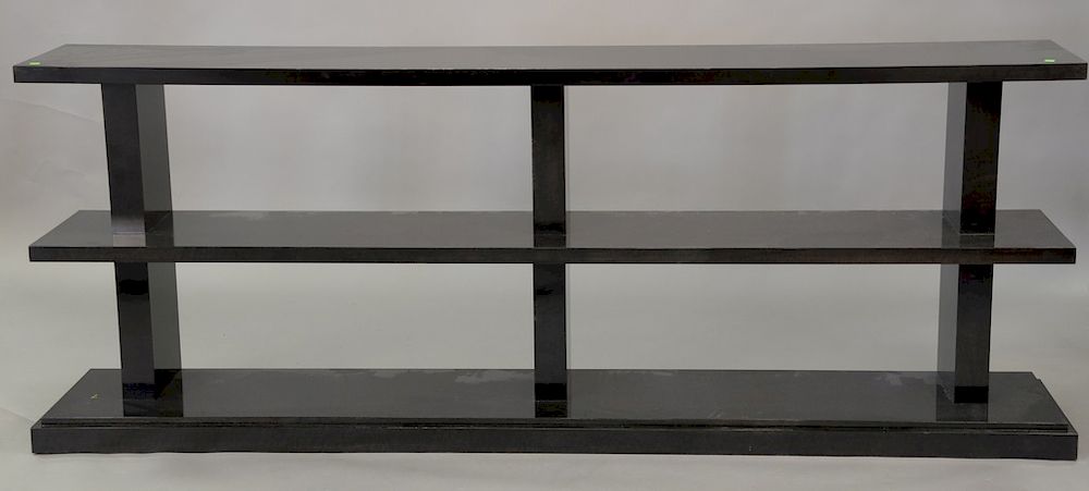 Appraisal: Custom contemporary three tier shelf ht in top x Provenance