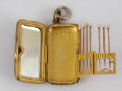 Appraisal: A French silver gilt ladies pin case with suspensory loop