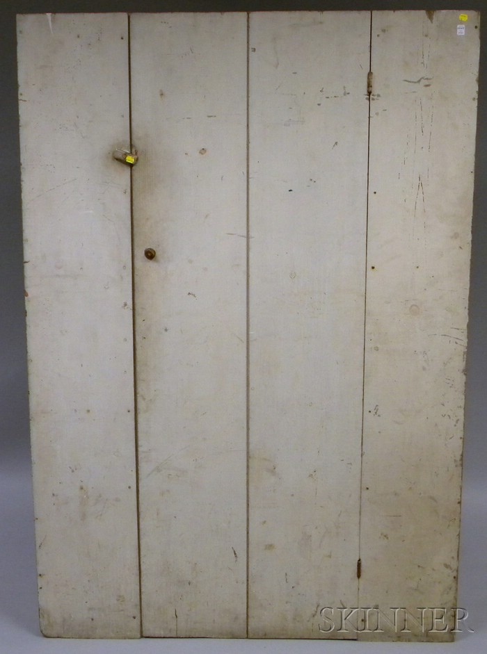 Appraisal: Country White-painted Pine Jelly Cupboard the interior with six fixed