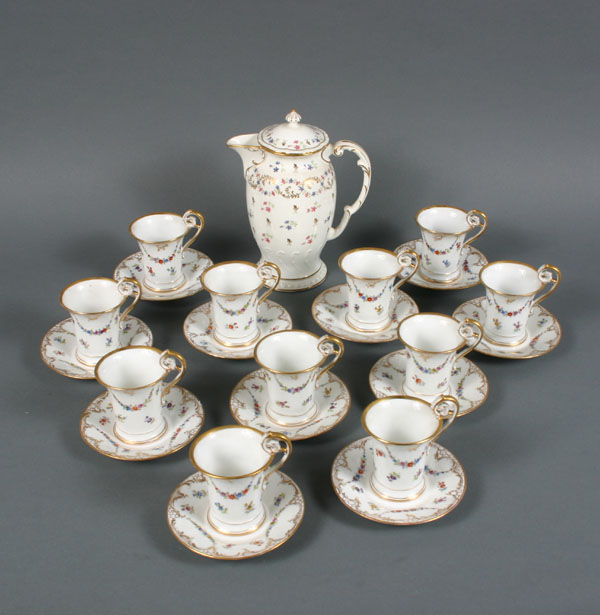 Appraisal: Dresden luncheon set including eleven each cups and saucers with