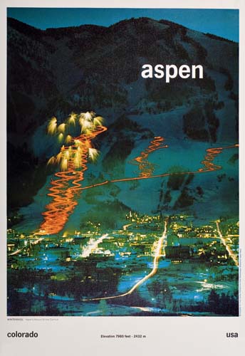 Appraisal: TONY GAUBA ASPEN x inches Fritz Stammberger Aspen Times Condition