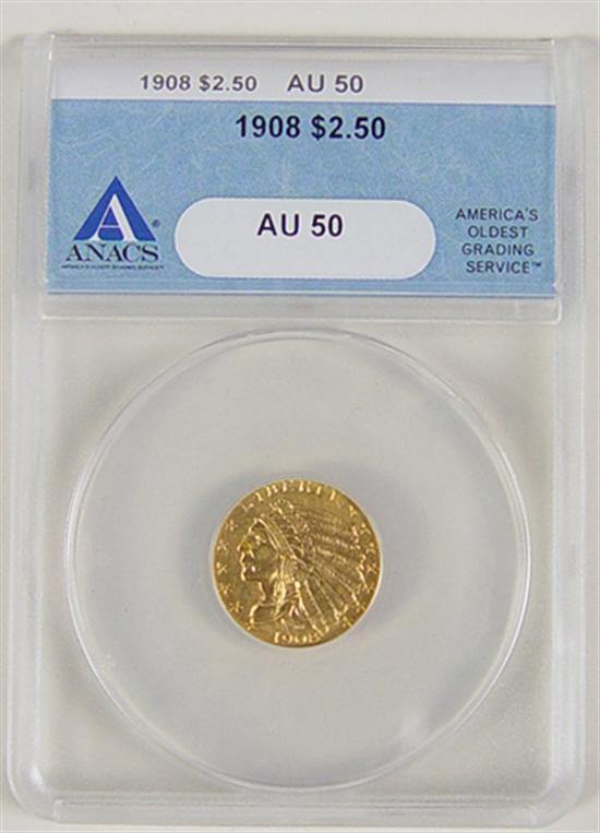 Appraisal: Gold Coin Anacs certified and graded AU