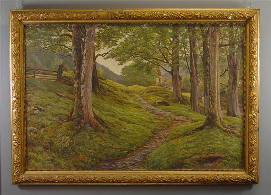 Appraisal: Rau Otto German - Circa Oil on coarse canvas of