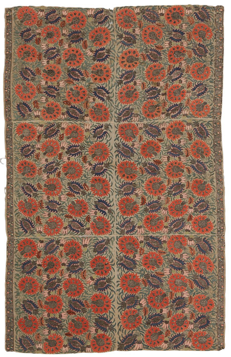 Appraisal: Fine Turkish Embroidery th or possibly th century pomegranates and