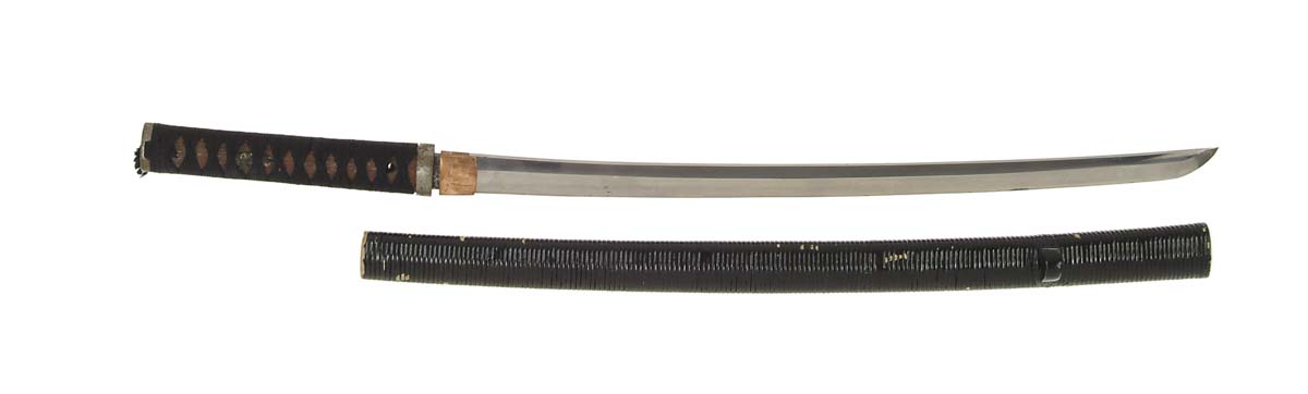 Appraisal: JAPANESE SHINTO WAKIZASHI shinogi zukuri blade with midare hamon Nakago