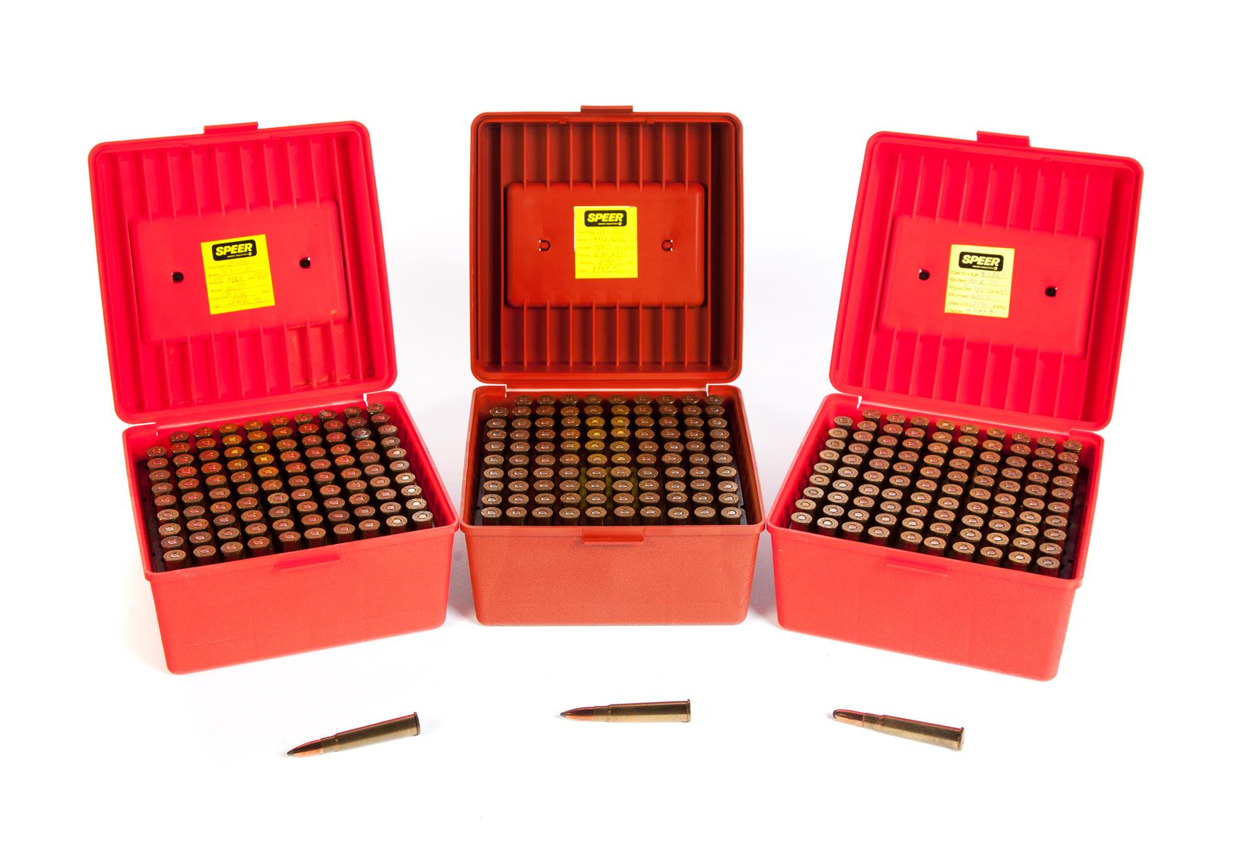 Appraisal: THREE CASES OF BRITISH BULLETS Late th century Each case