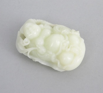 Appraisal: A Mutton Jade Carving of Buddha A lovely mutton jade