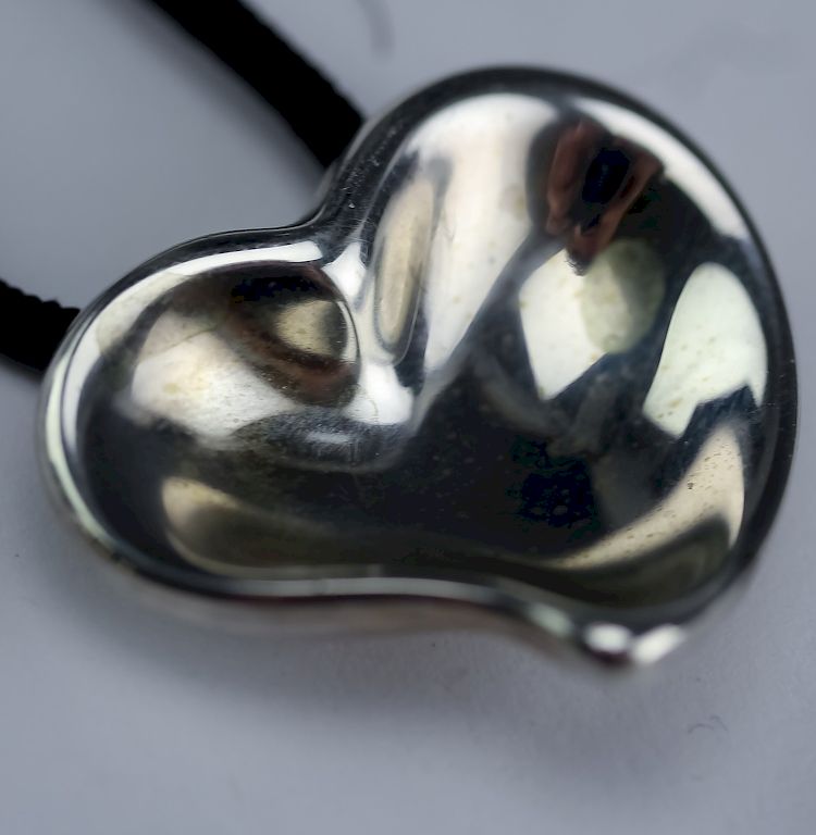 Appraisal: Tiffany Co Elsa Peretti Modernist Heart Pendant Tiffany Co Elsa