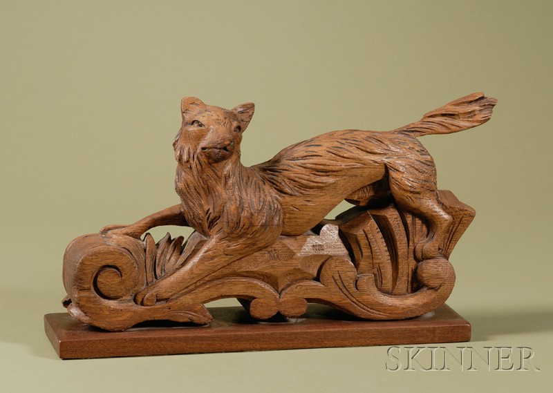 Appraisal: Carved Oak Figure of a Fox Germany late th century