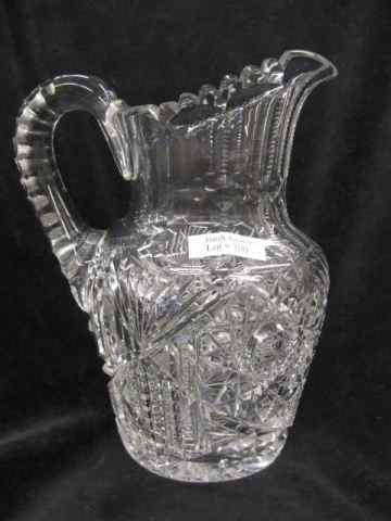 Appraisal: Fry Cut Glass Pitcher brilliant period signed '' tall excellent