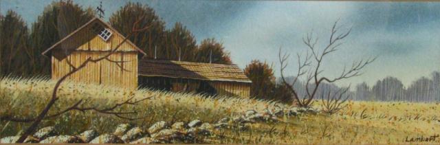 Appraisal: Lambert unknown x watercolor signed lower right farmstead