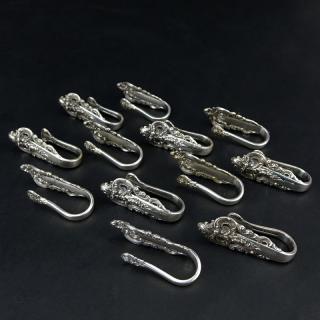 Appraisal: Set of Twelve Wallace Grand Baroque Sterling Silver Napkin Clips