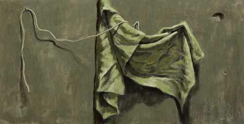 Appraisal: HUGHIE LEE-SMITH - Untitled Still Life with Green Cloth Oil