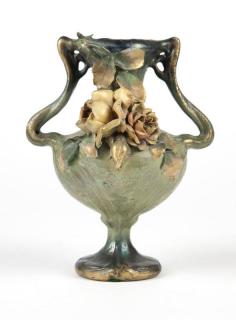 Appraisal: An Amphora pottery vase Circa Turn-Teplitz Bohemia impressed ''Amphora'' within