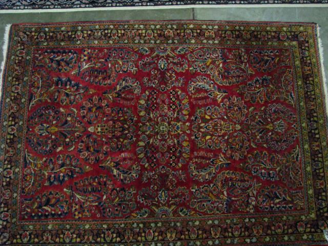 Appraisal: Antique Persian rug circa good condition Sarouk ' x '